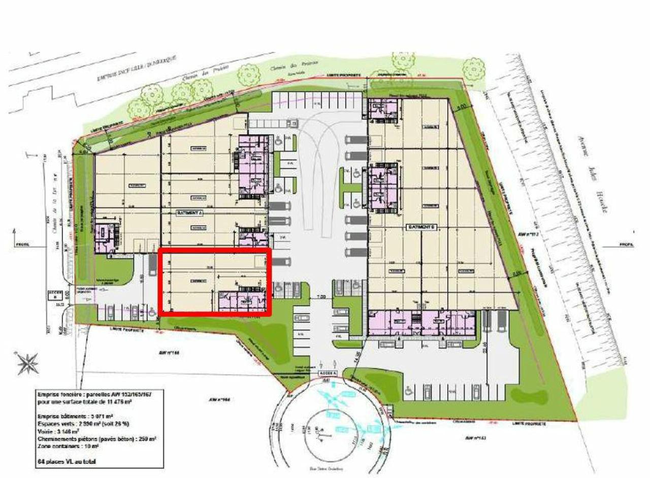Local d'activité Nieppe 689m² Location local d'activité Nieppe Nord OLACT2425137 2